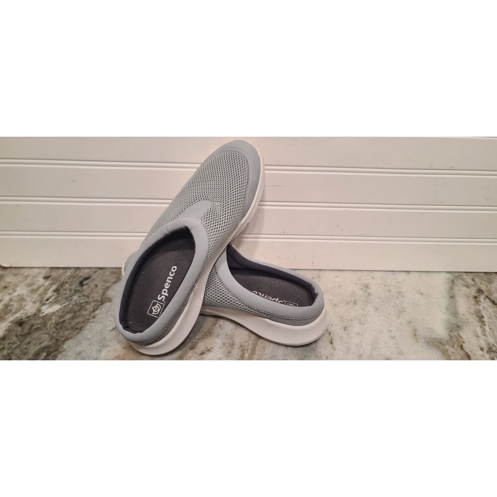 Spenco Womens Gray Casual Mesh Slide Sneakers Size 9.5